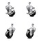 Service Caster 3 Inch Phenolic Wheel Swivel 1/2 Inch Threaded Stem Caster Brakes SCC, 2PK SCC-TS20S314-PHR-121315-2-TLB-2 - alternate 1